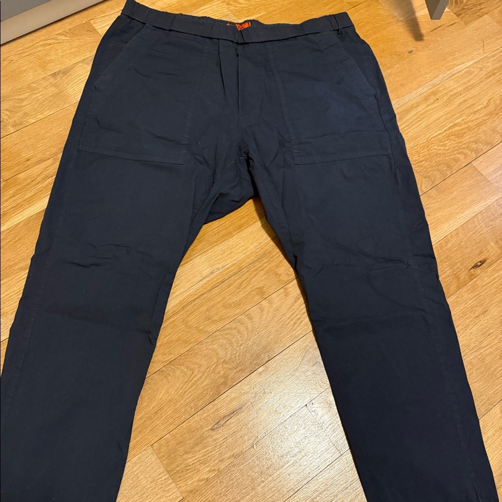 Barena navy cotton trouser